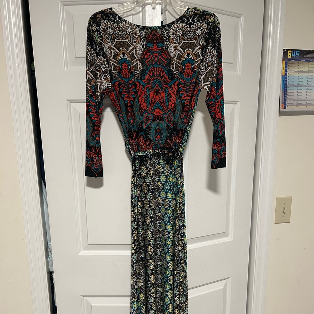 Tua Multicolor Long Sleeve Maxi Dress - Picture 2 of 5